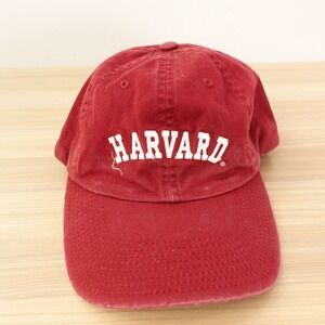 Harvard Maroon Embroidered Baseball Cap Adjustable Strap Preppy University Hat